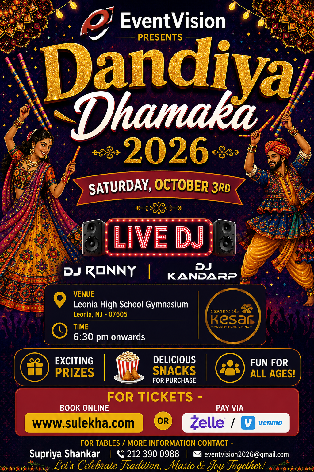 Dandiya Dhamaka 26 - New Jersey Indian event on Sat, Oct 3
